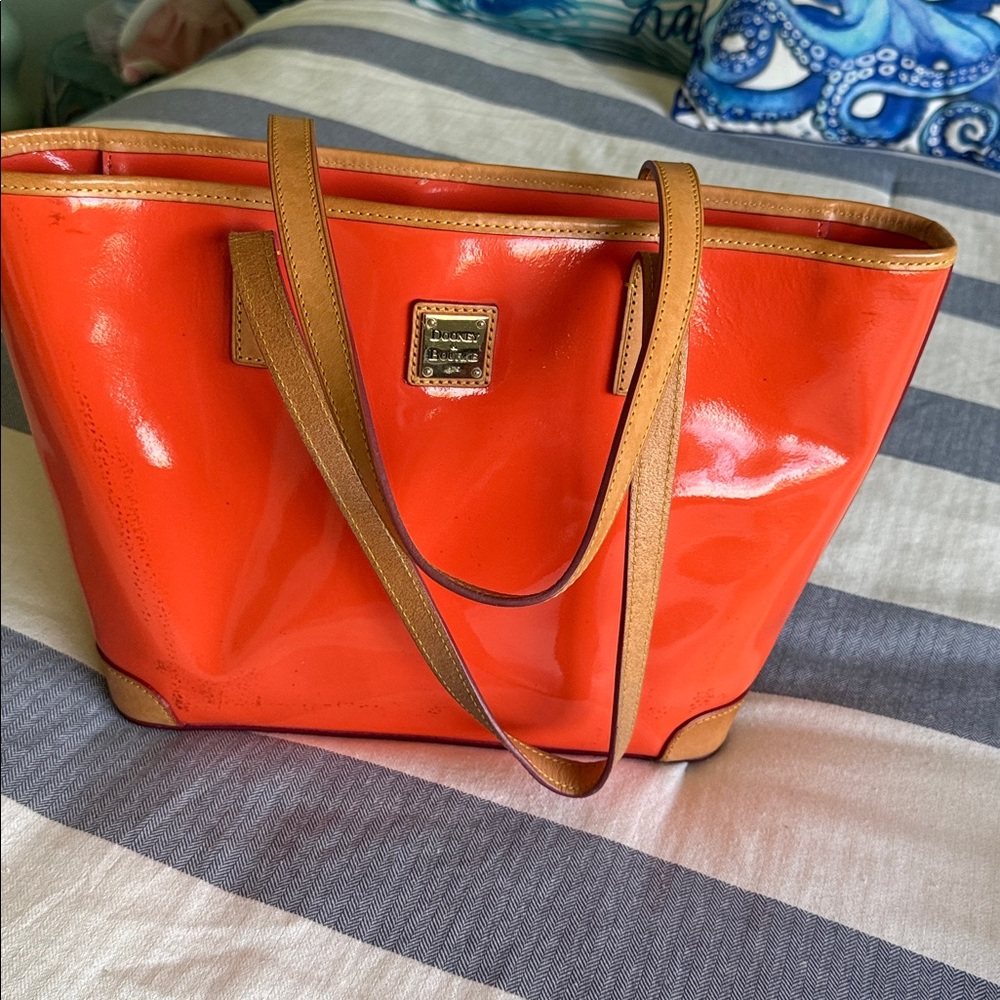 Dooney & Bourke Orange Patent Tote!